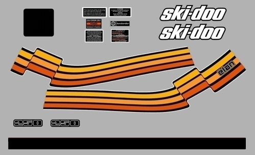 1994 Ski-Doo Elan 250 Reproduction 50th Anniversary 12pc Vinyl Decals Snowmobile for sale online 