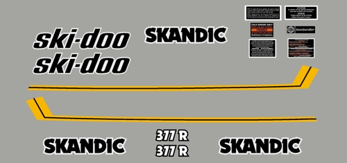 1984 Ski-doo Skandic 377R Decal Kit | DooDecals.com Your Source