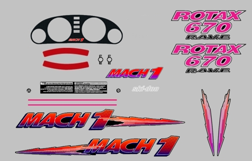 Ski-doo Mach 1  Decal Kit 